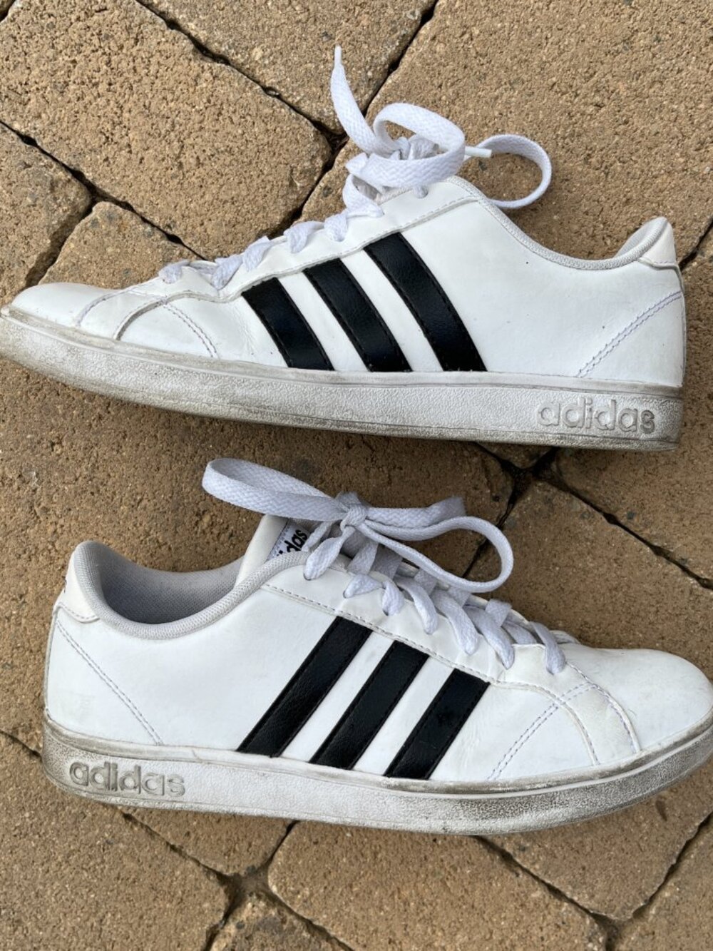 Adidas Neo Base White Black Stripe Sneakers Casual blokecore gorpcore streetwear